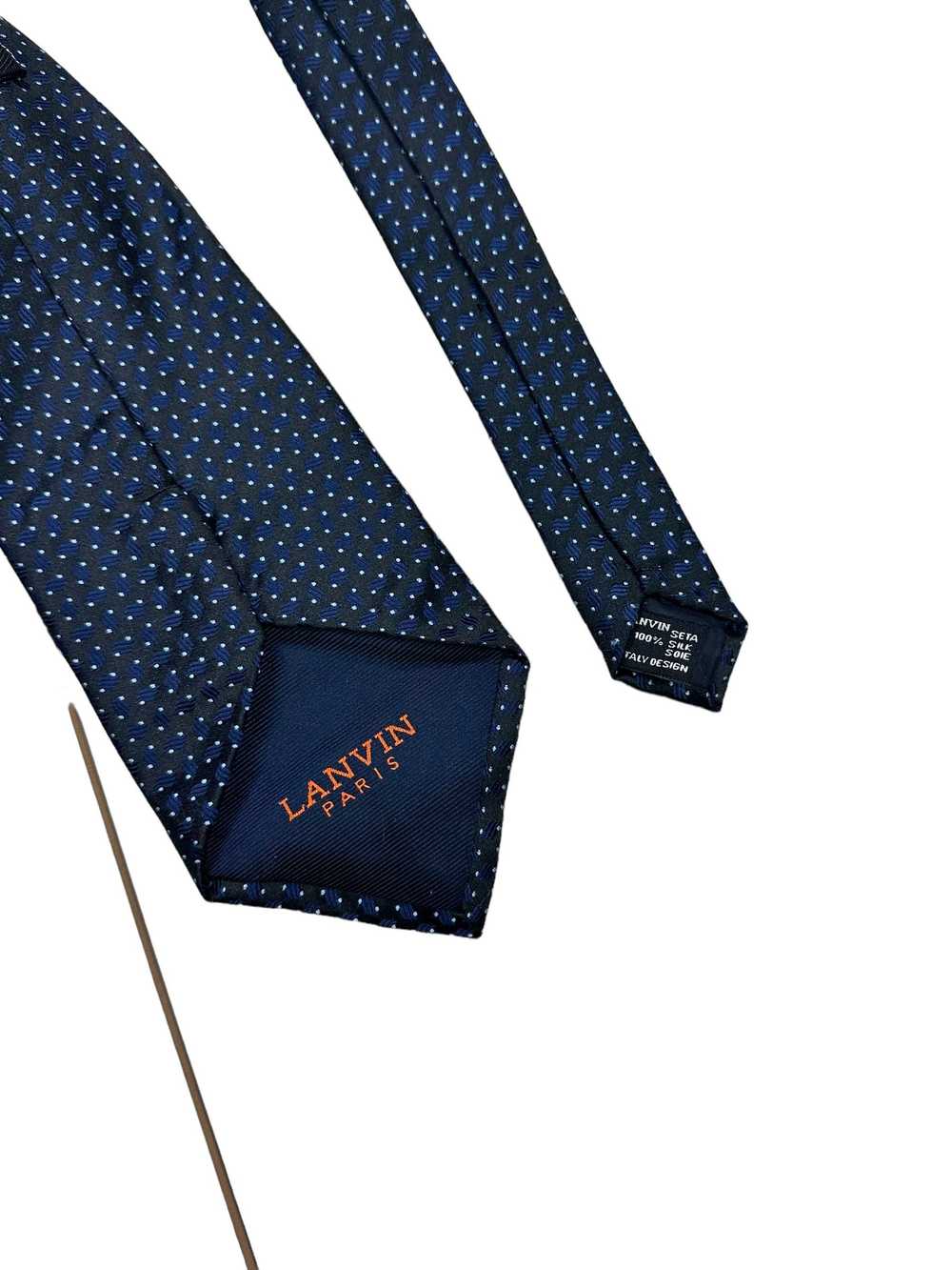 Designer × Lanvin × Luxury Lanvin navy tie - image 4