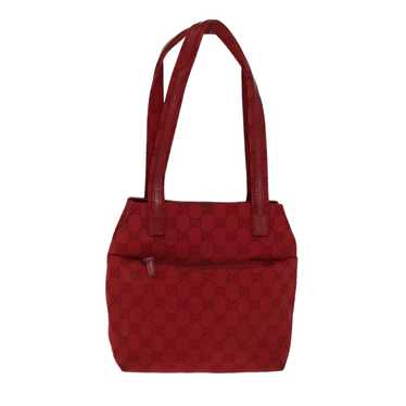 Gucci Red Canvas Shoulder Bag (Pre-Owned) - image 1