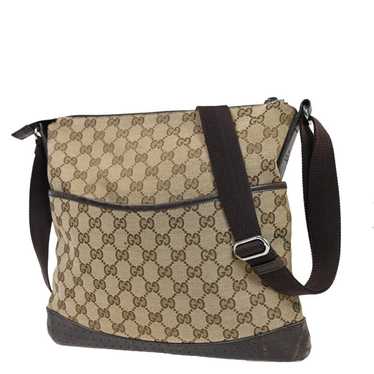 Gucci Gg Canvas Beige Canvas Shoulder Bag (Pre-Own