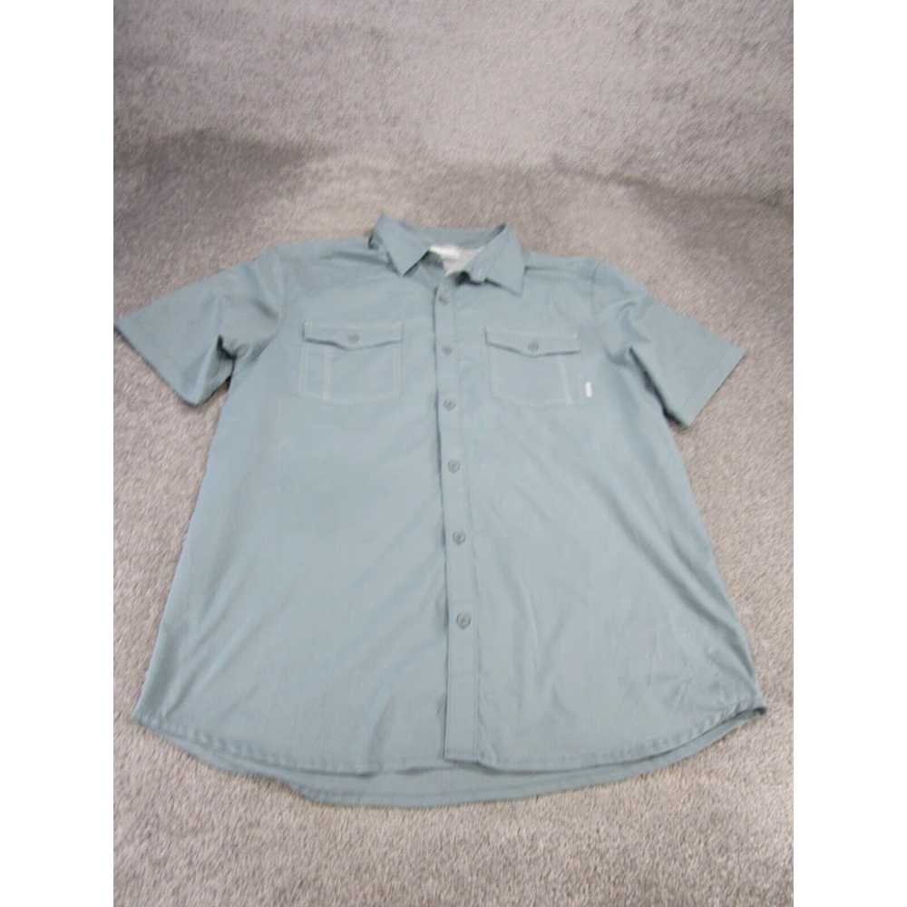 Vintage Columbia Shirt Mens Xl Blue Short Sleeve … - image 1