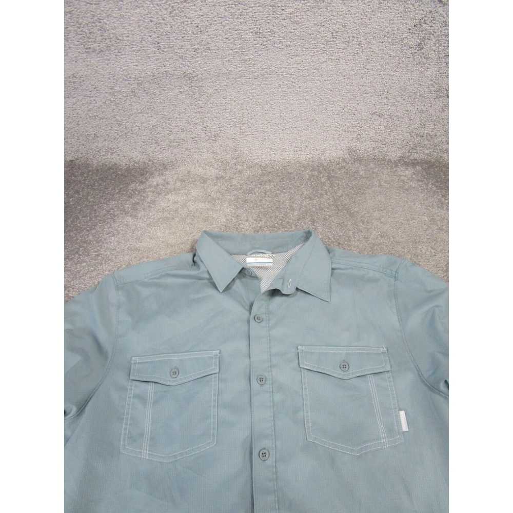 Vintage Columbia Shirt Mens Xl Blue Short Sleeve … - image 2