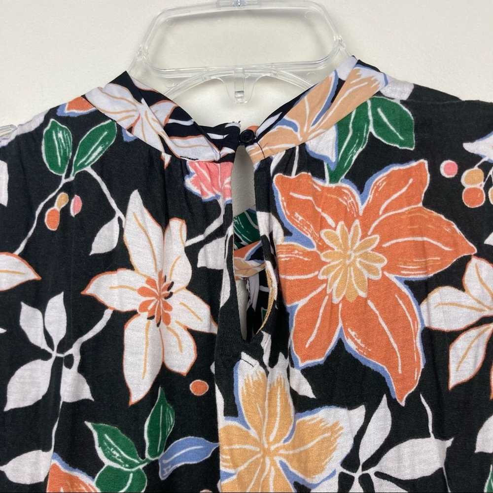 Loft Loft Floral High Neck Sleeveless Blouse Sz S - image 6