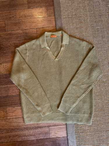 Uncle Purl Long Sleeve Linen Polo