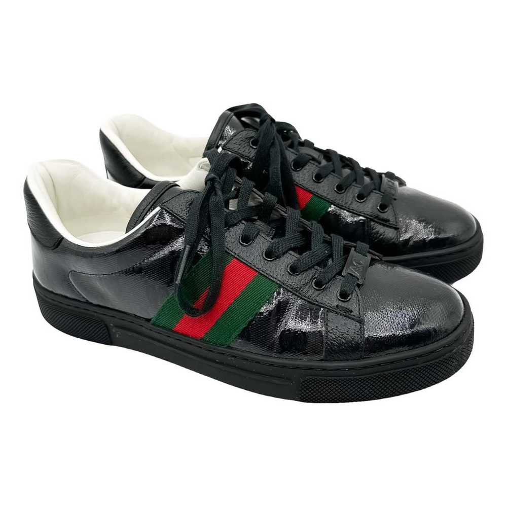 Gucci Ace patent leather trainers - image 1