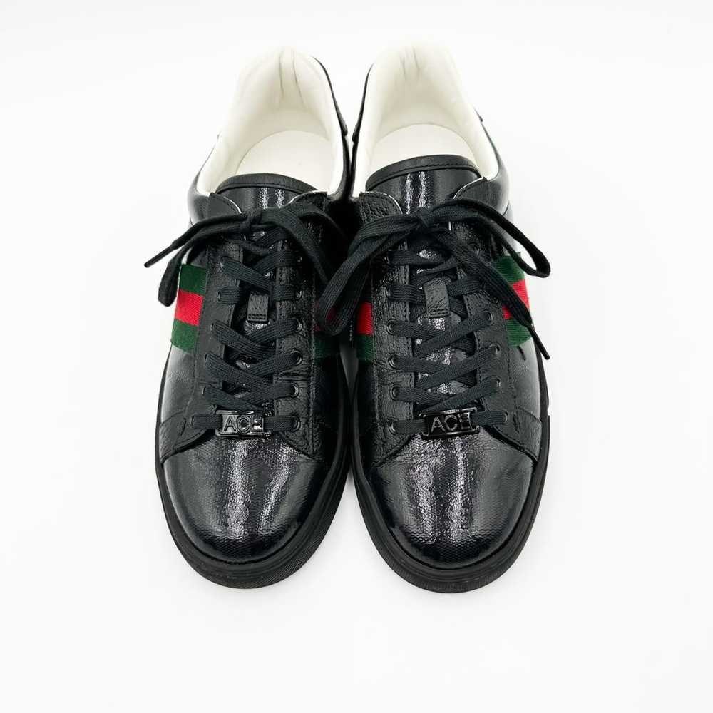 Gucci Ace patent leather trainers - image 3