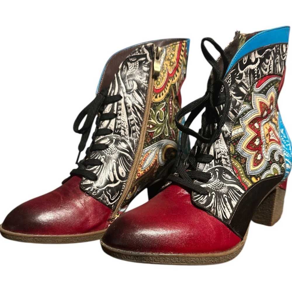 Designer Stylish Colorful Heeled Ankle Boots - image 1