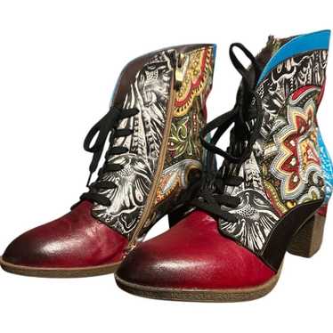 Designer Stylish Colorful Heeled Ankle Boots - image 1