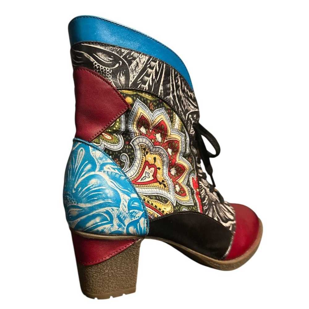 Designer Stylish Colorful Heeled Ankle Boots - image 2