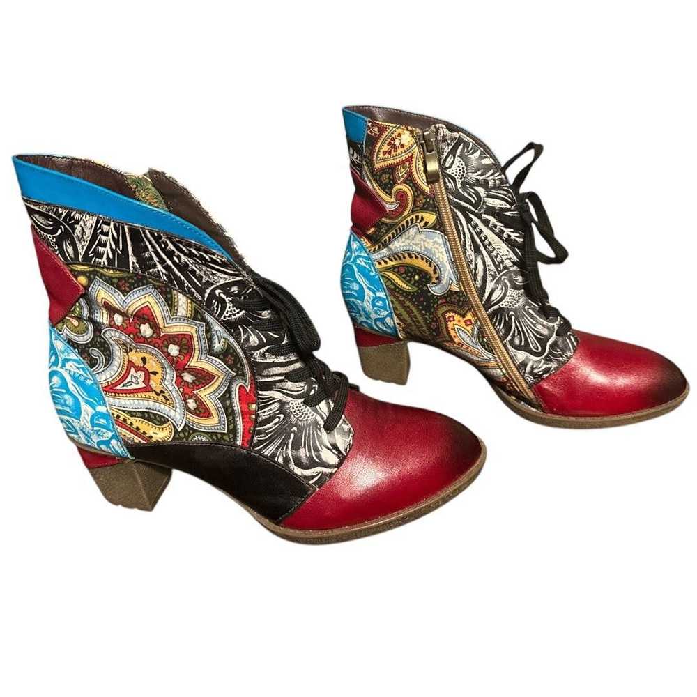 Designer Stylish Colorful Heeled Ankle Boots - image 3