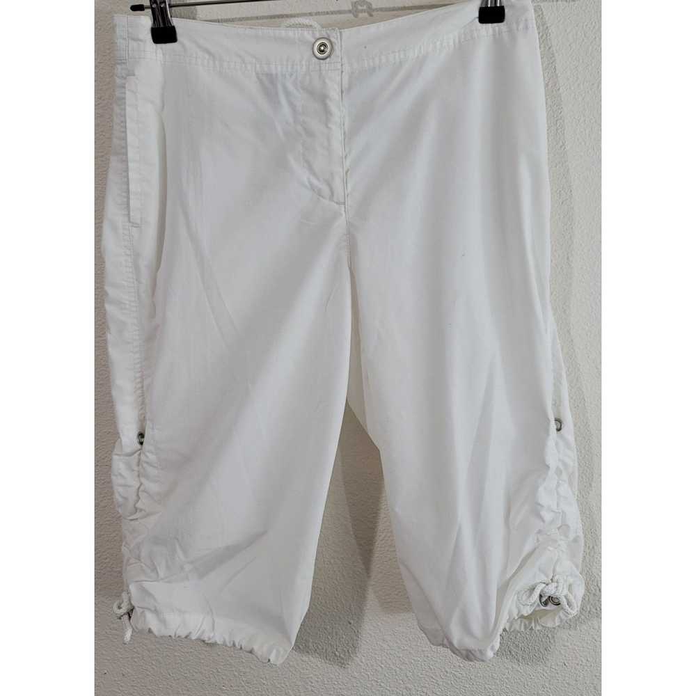 Other Fu Da White Flat Front Capri Pants Small Hi… - image 1