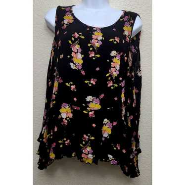 Other Abound Black Pink Yellow Floral Cold Shoulde