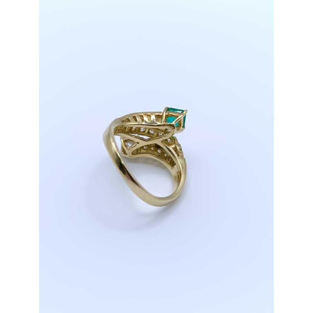 Non Signé / Unsigned Emeraude yellow gold ring - image 5