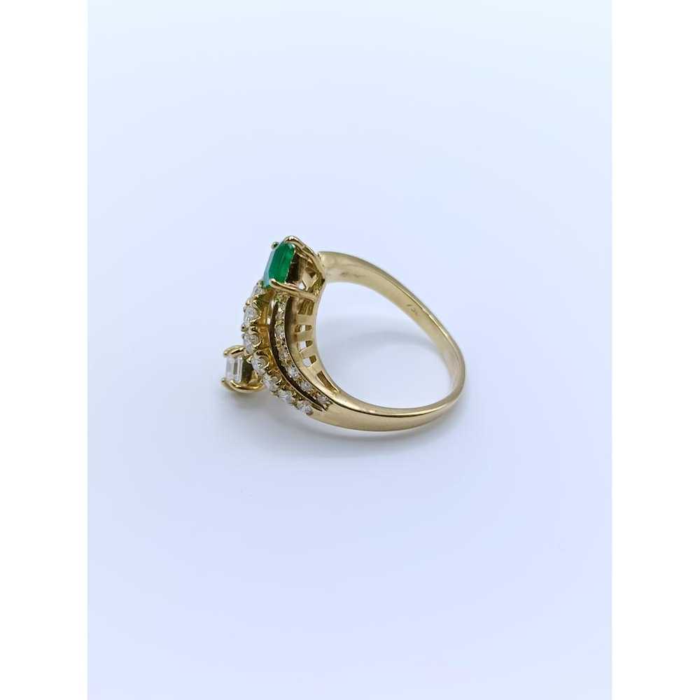 Non Signé / Unsigned Emeraude yellow gold ring - image 6