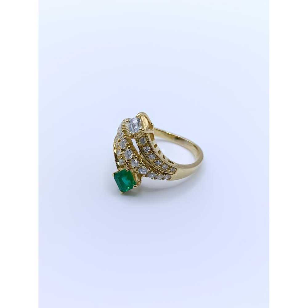 Non Signé / Unsigned Emeraude yellow gold ring - image 7