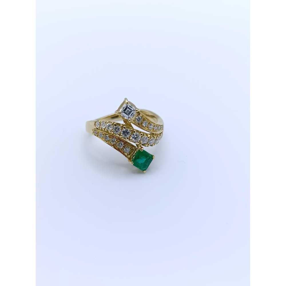 Non Signé / Unsigned Emeraude yellow gold ring - image 8