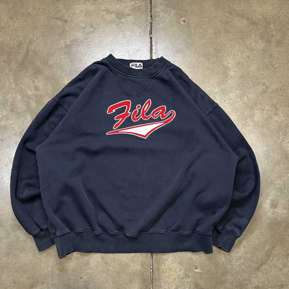 Fila × Vintage Vintage 90s Y2K Fila Crewneck Swea… - image 1