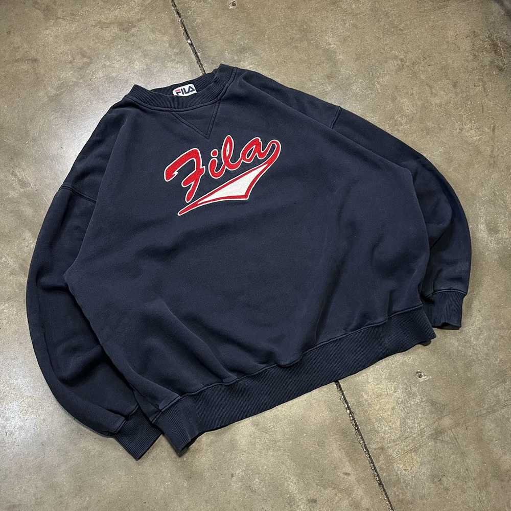 Fila × Vintage Vintage 90s Y2K Fila Crewneck Swea… - image 2