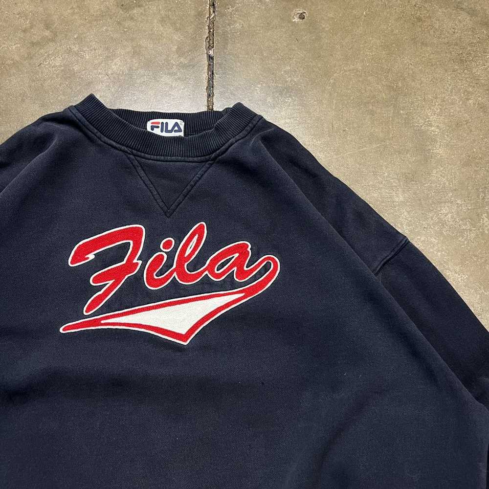 Fila × Vintage Vintage 90s Y2K Fila Crewneck Swea… - image 3