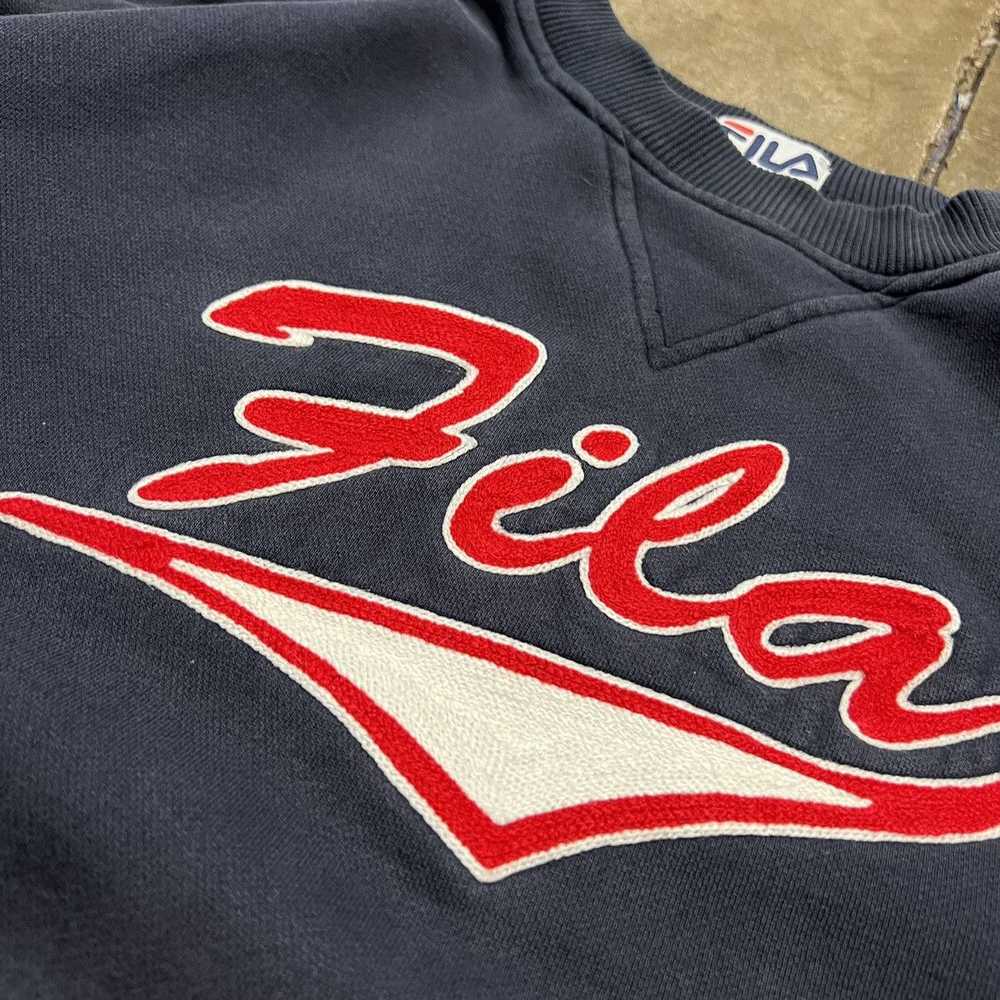 Fila × Vintage Vintage 90s Y2K Fila Crewneck Swea… - image 4