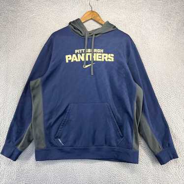 Nike Pittsburgh Panthers Blue Therma Hoodie Sweat… - image 1