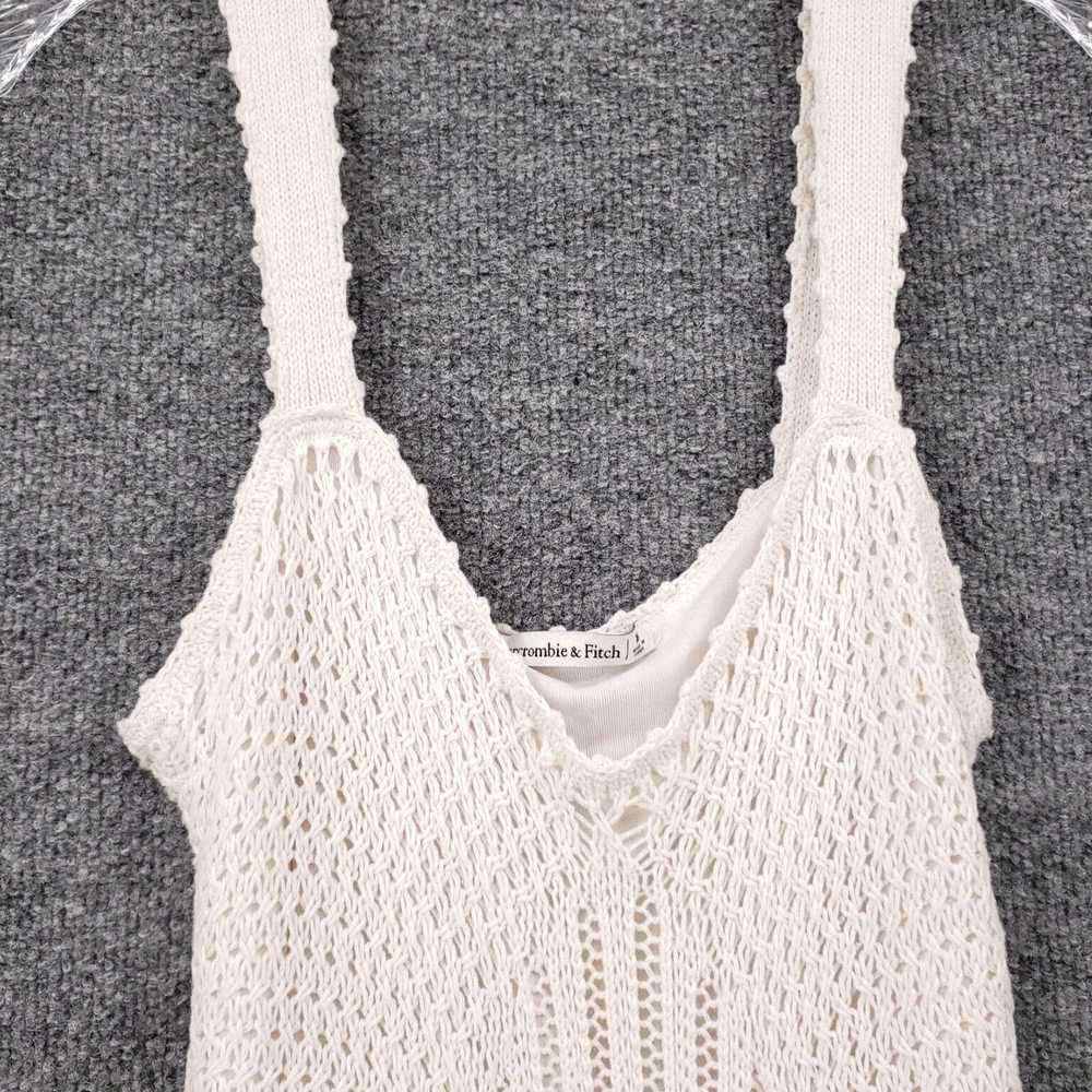 Abercrombie & Fitch White Crochet Mini Tank A Lin… - image 3