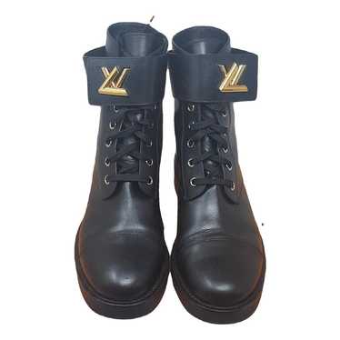 Louis Vuitton Leather biker boots