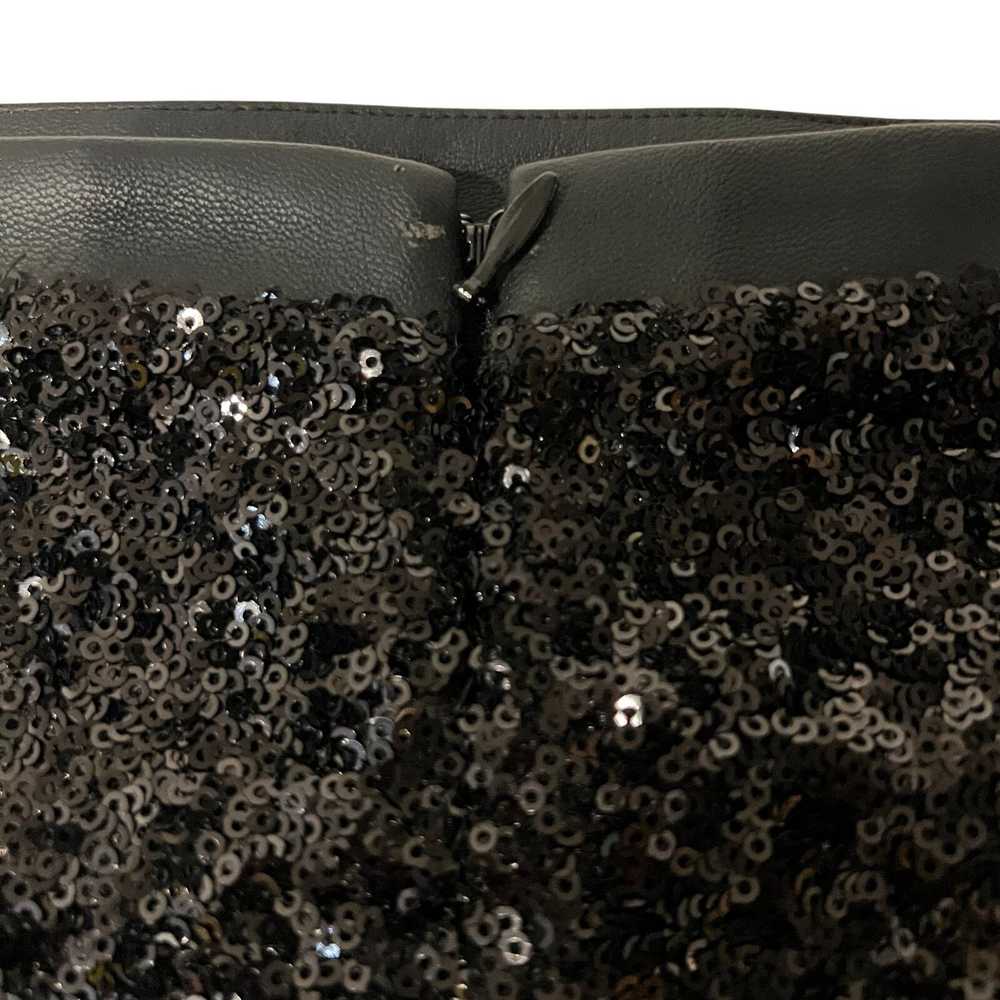 Express Express Vintage Black Sequin Pencil Skirt… - image 4