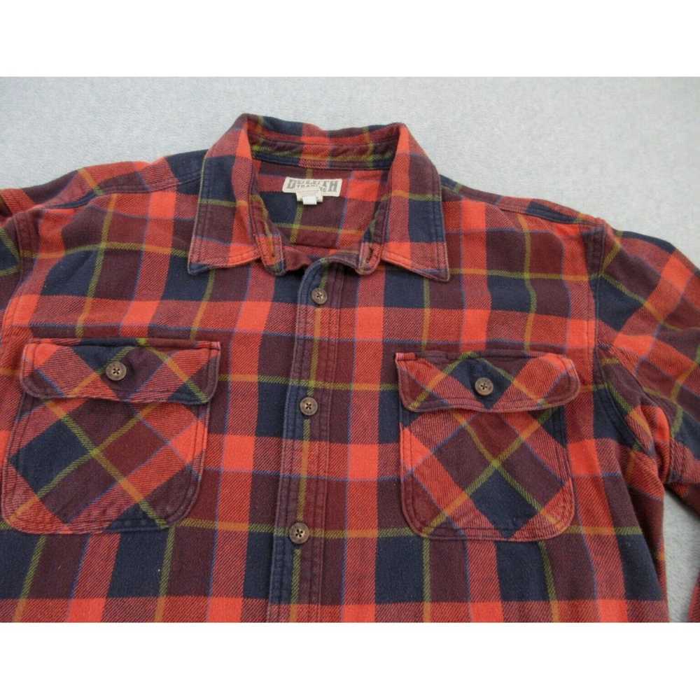 Vintage Mens XXL Red Plaid Flannel Long Sleeve Bu… - image 3