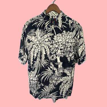 Jams World Vintage Hawaiian Style Rayon Shirt wit… - image 1