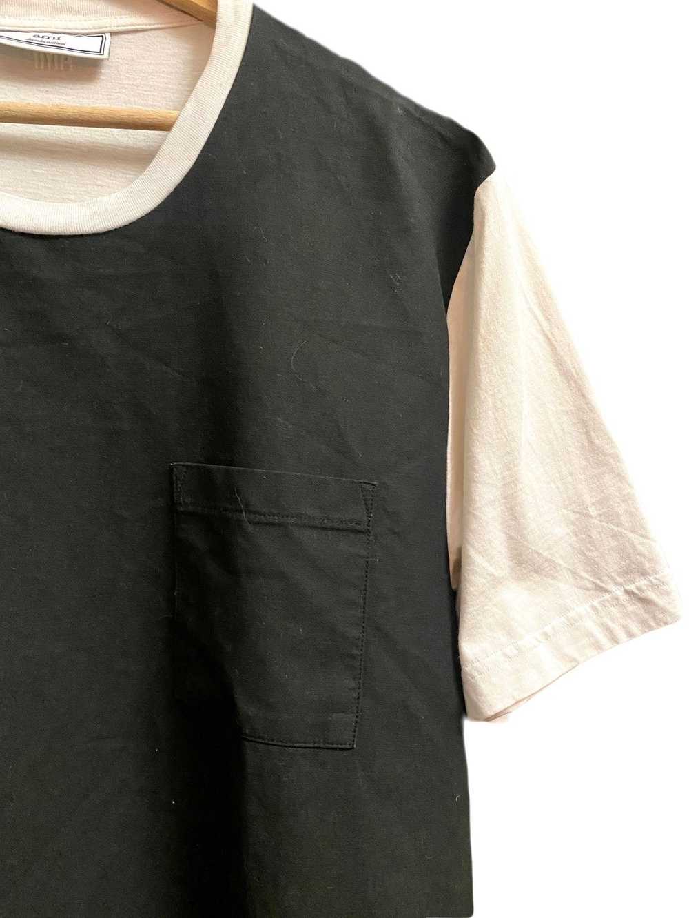 AMI Ami black & white gabardine t-shirt M - image 11