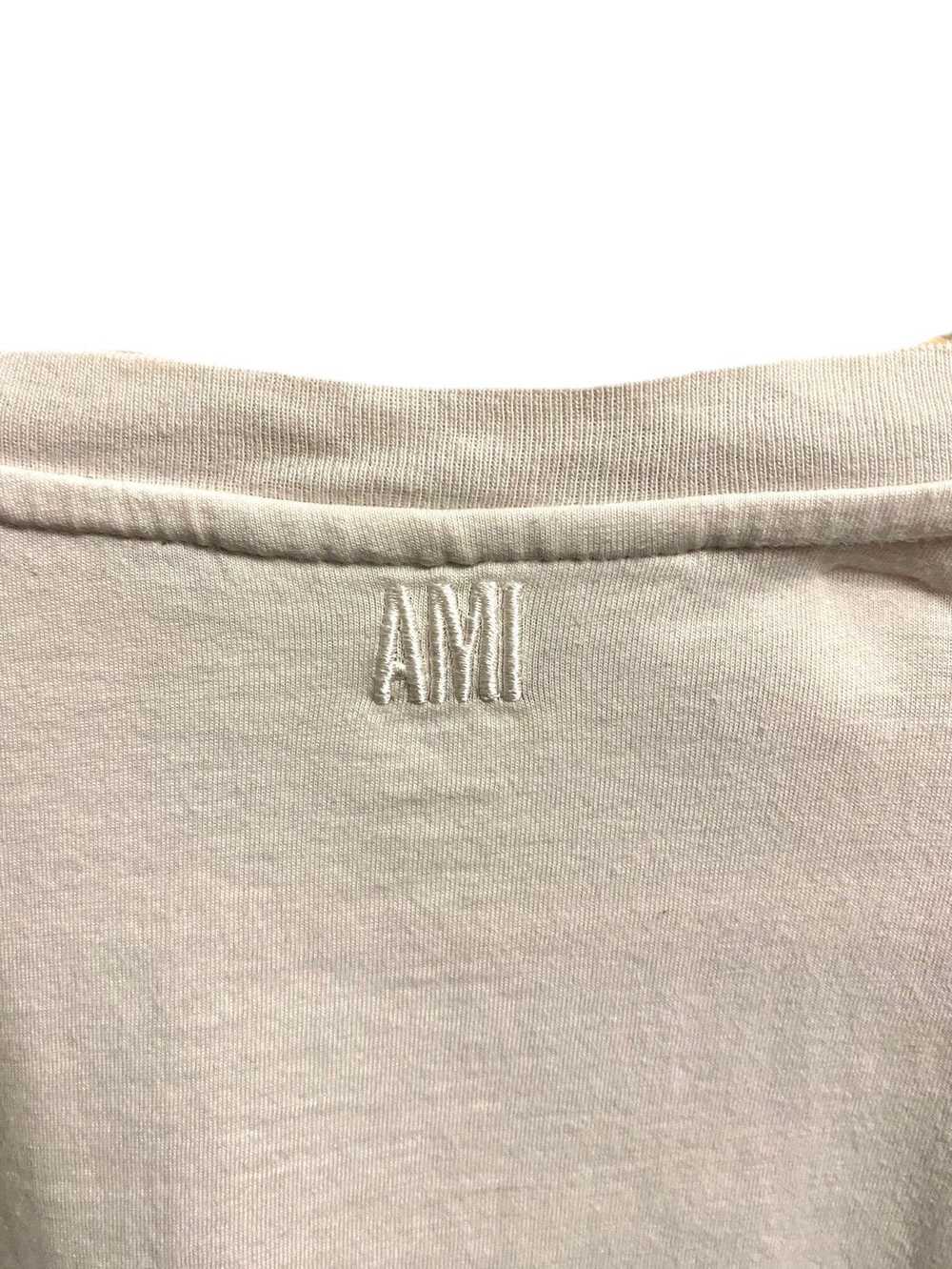 AMI Ami black & white gabardine t-shirt M - image 6