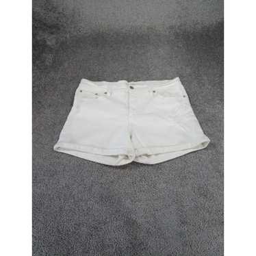 Levi's Levis Jean Shorts Womens 32 Mid Length Whi… - image 1