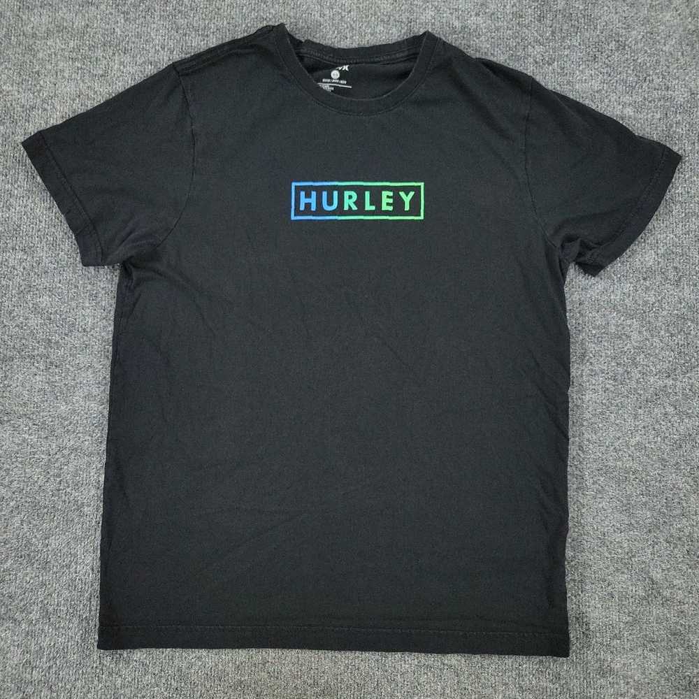 Hurley Medium Black Graphic Crew Neck Short Sleev… - image 1