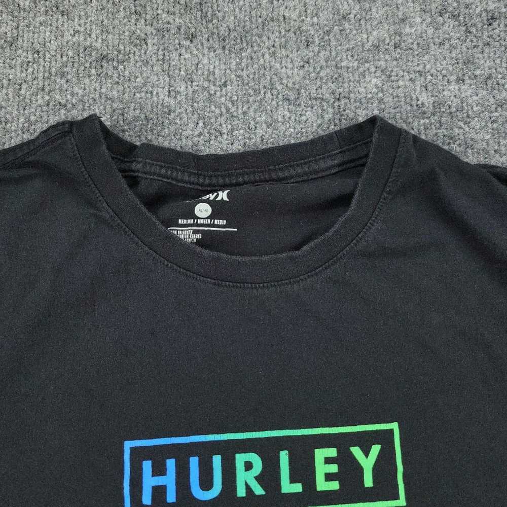 Hurley Medium Black Graphic Crew Neck Short Sleev… - image 4