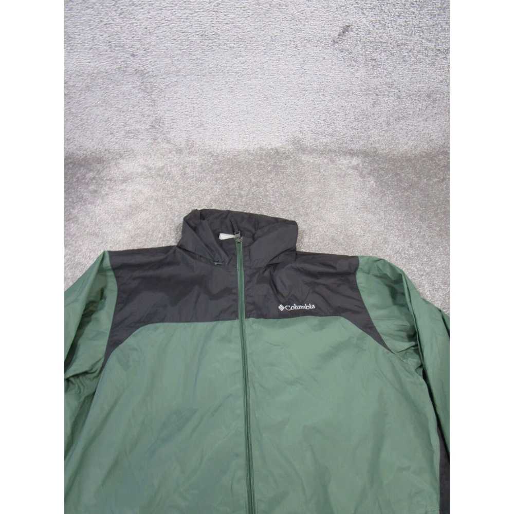 Vintage Columbia Jacket Mens Large Green Softshel… - image 2