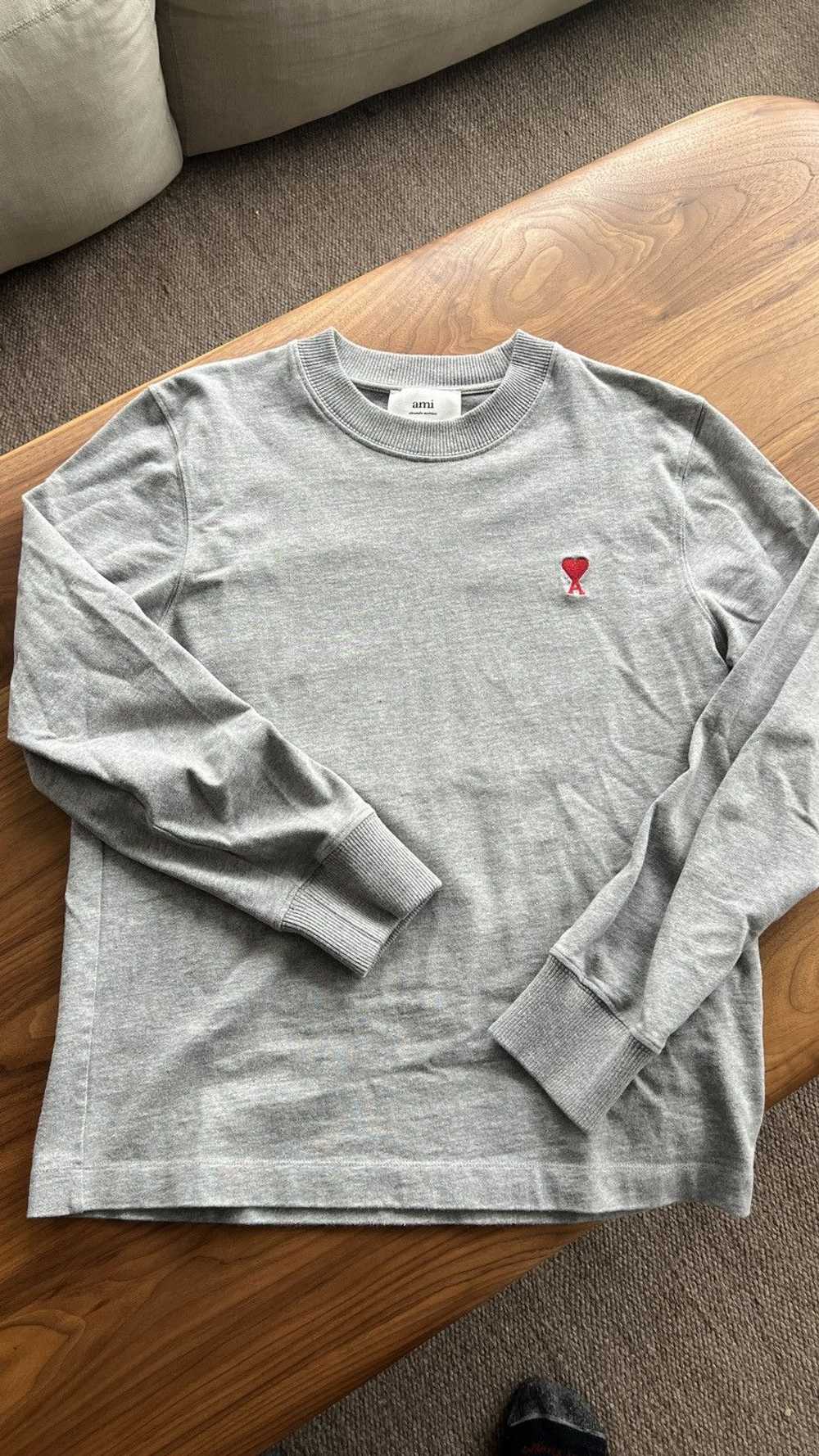 AMI AMI LS Grey T-Shirt - image 1