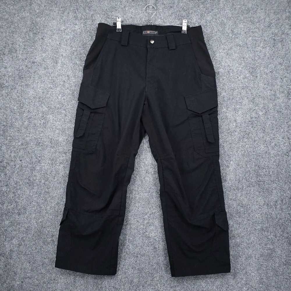 Vintage Men's 32x26 Black Tactical Cargo Pants wi… - image 1