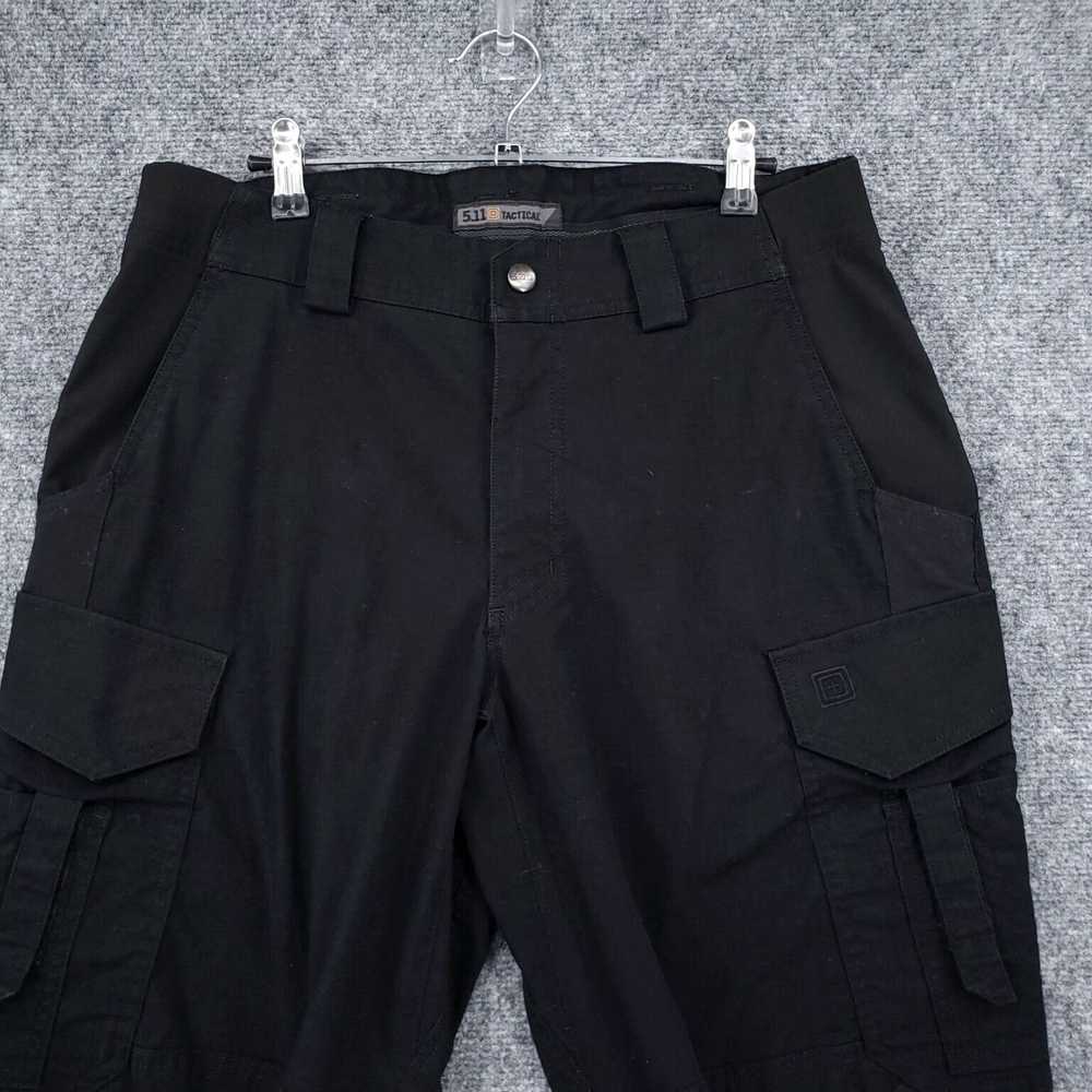 Vintage Men's 32x26 Black Tactical Cargo Pants wi… - image 3