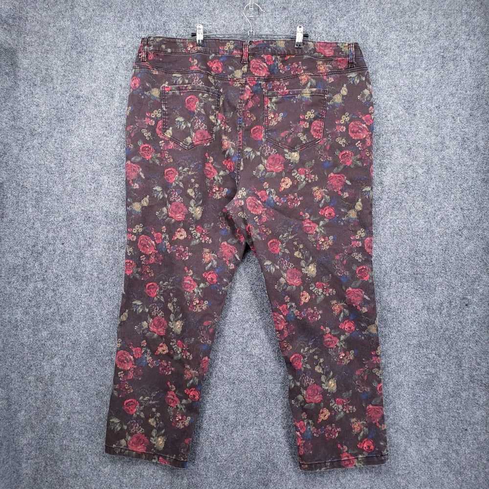 Vintage Luxurious Red Floral Patterned Hi Rise Da… - image 2