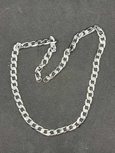 Cuban Link Chain × Jw × Silver Cuban Chain Necklac