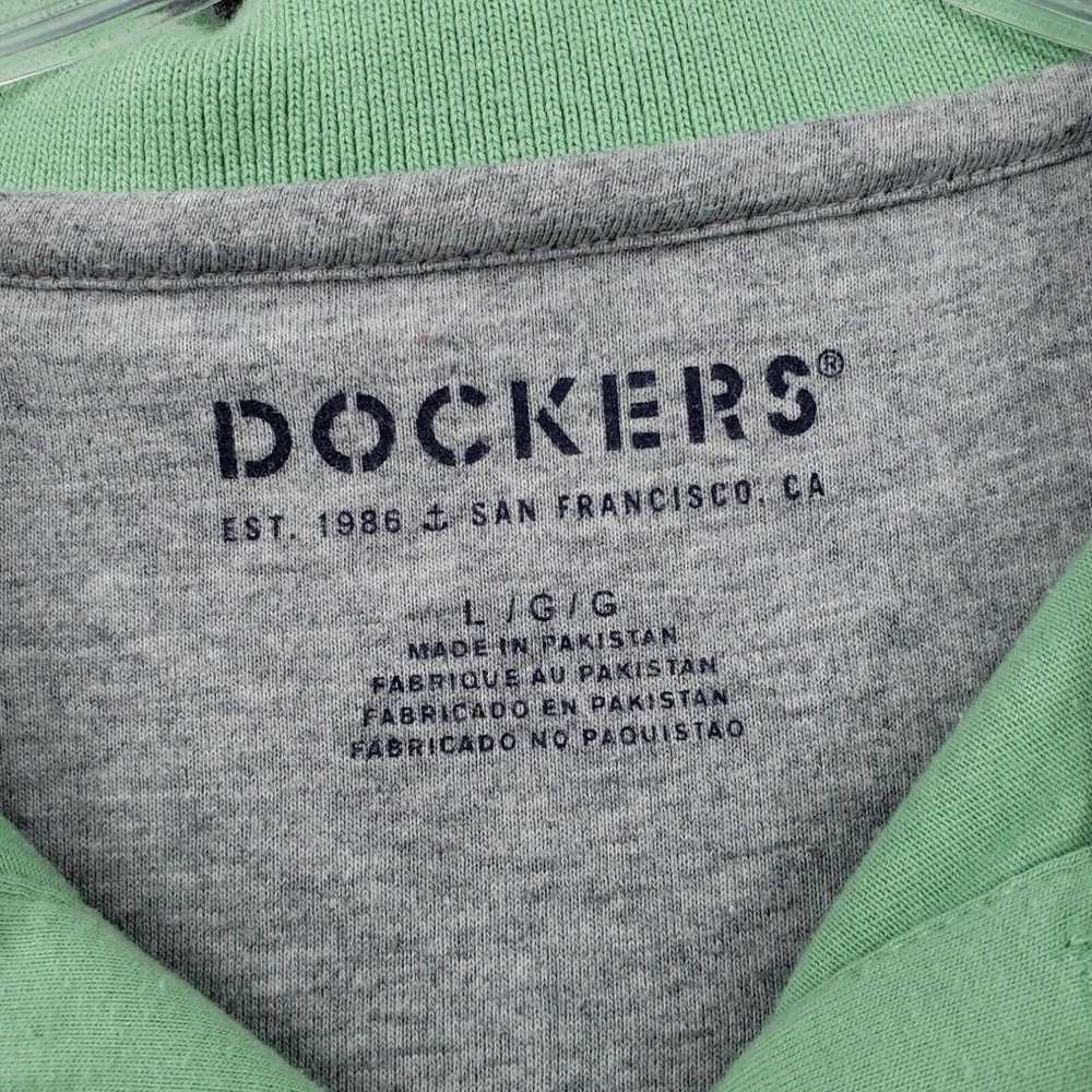 Dockers Dockers Polo Shirt Mens L Large Green But… - image 3