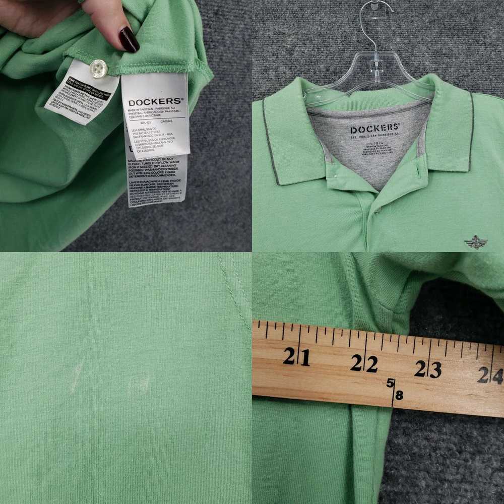 Dockers Dockers Polo Shirt Mens L Large Green But… - image 4