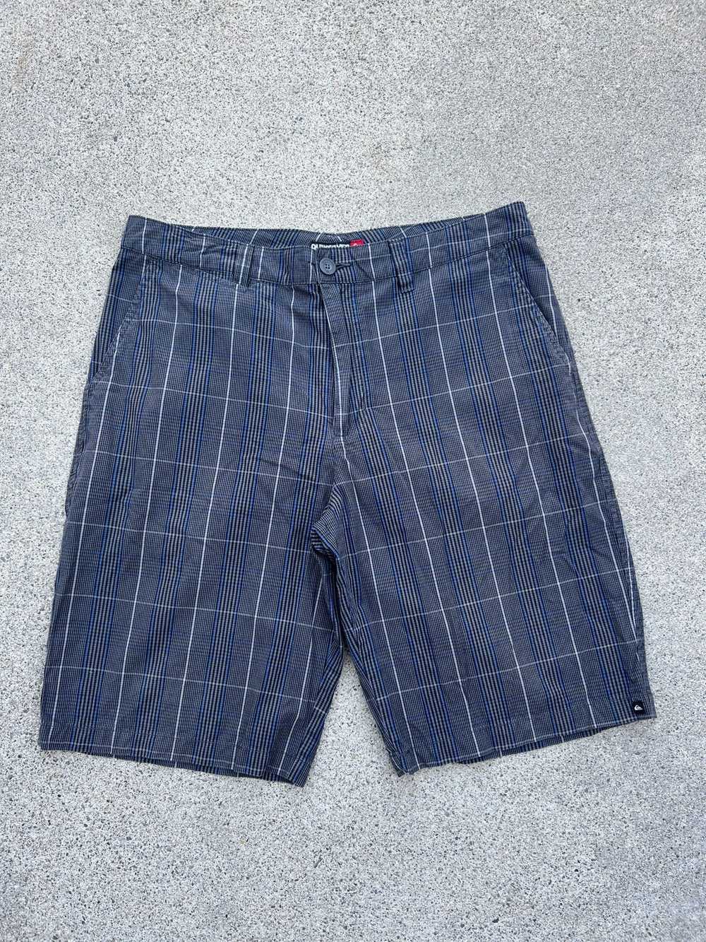 Quiksilver Y2K Quiksilver Dark Grey/Blue Plaid Em… - image 1