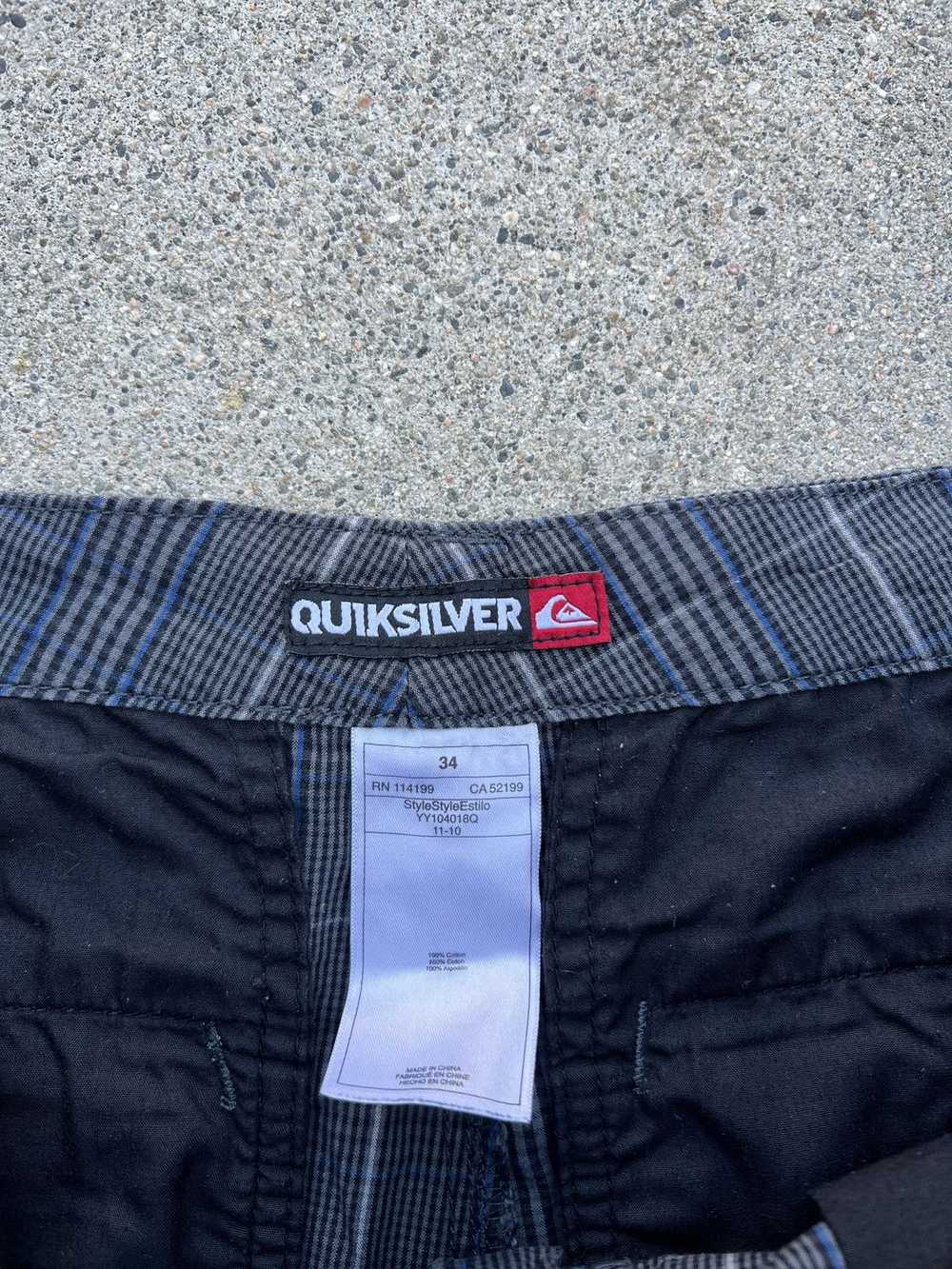 Quiksilver Y2K Quiksilver Dark Grey/Blue Plaid Em… - image 3