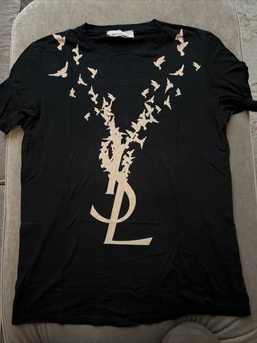 タ*シ様 932 デッドストック90s YSL メンズ ロゴプリント Tシャツ Yves Saint Laurent T Shirt Vintage 90s Y2K YSL Luxury Brand
