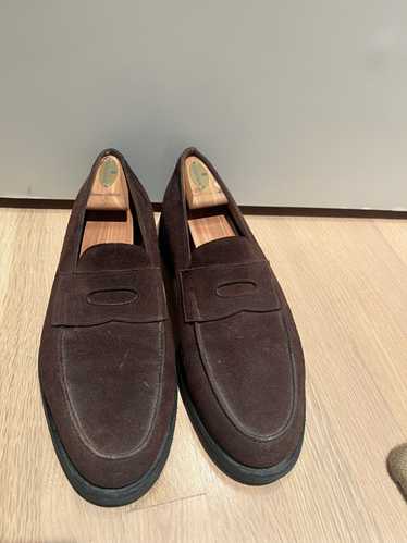 John Lobb Brown suede Lopez loafers