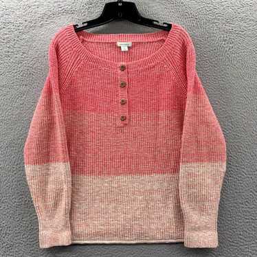 Vintage Pink and White Medium Size Women's Sweate… - image 1