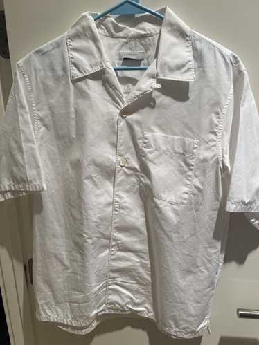 Prada White camp collar shirt