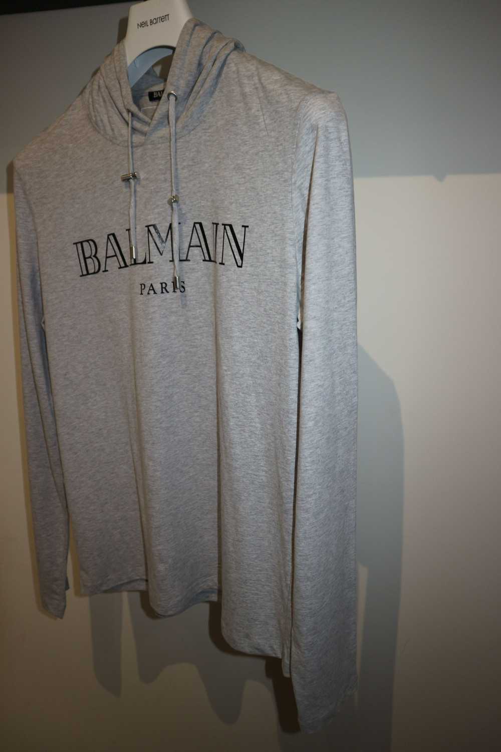 Balmain logo print hooded t-shirt - image 2