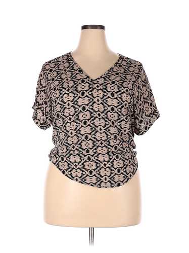 Lush Women Black Short Sleeve Blouse S